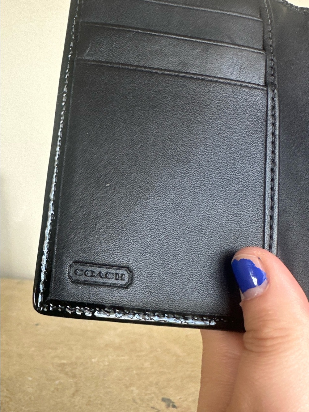 Coach Signature Print Passport Travel Document Card Holder Wallet - Picture 5 of 13